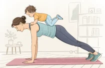 Топ упражнений для укрепления спины мамам, которые много носят ребёнка