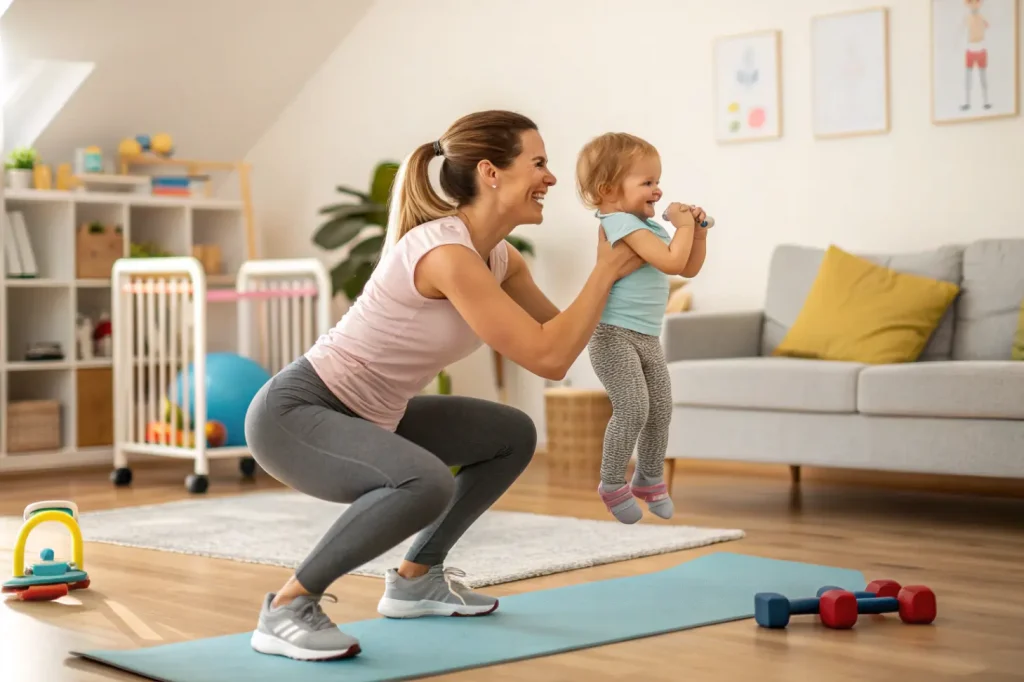 Micro-workouts: тренировки для мам с детьми, которые реально работают в 2026